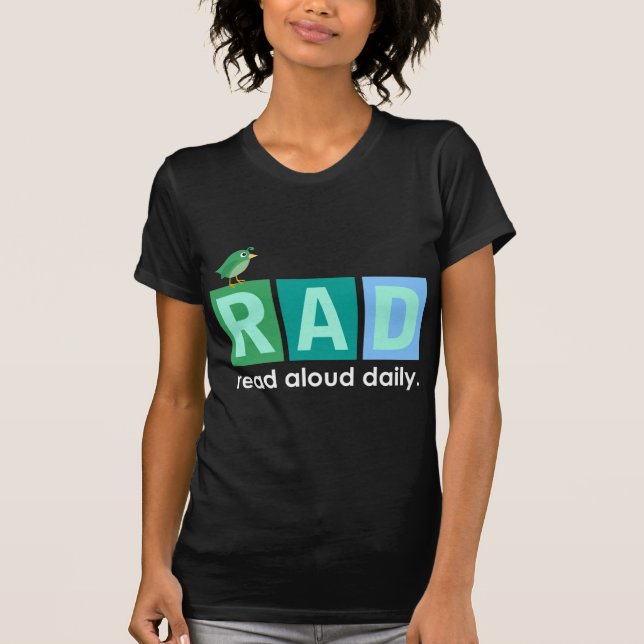 Camiseta Pássaro RAD - Presente diário alto lido da leitura (Frente)