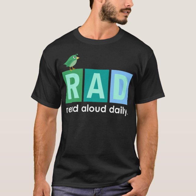 Camiseta Pássaro RAD - Presente diário alto lido da leitura (Frente)