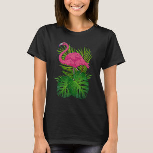 Camiseta Pássaro Rosa Rosa Tropical Flamingo 1