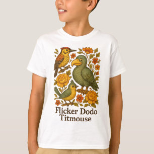 Camiseta Pássaro Sutil Anti Trump Pássaro Flicker Dodo Titm