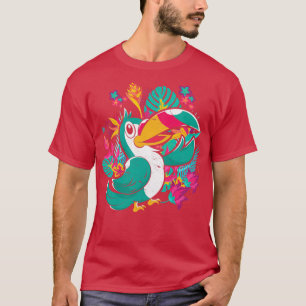 Camiseta Pássaro Tropical Lover Ornithology Bird Watcher Ex