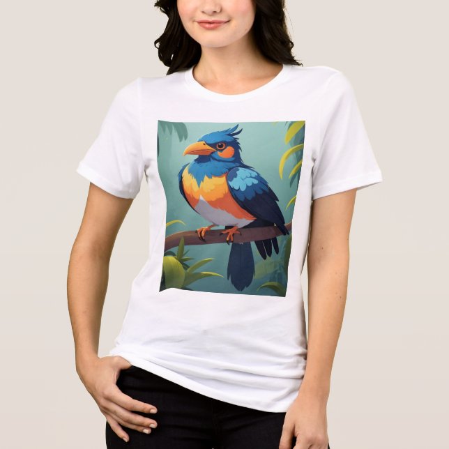 camiseta pássaro uk416z (Frente)