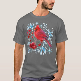 Camiseta Pássaro Vermelho Cardinho Aproxima-se de Aniversár