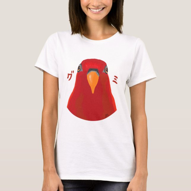 Camiseta Pássaro vermelho "GUMI" (Frente)