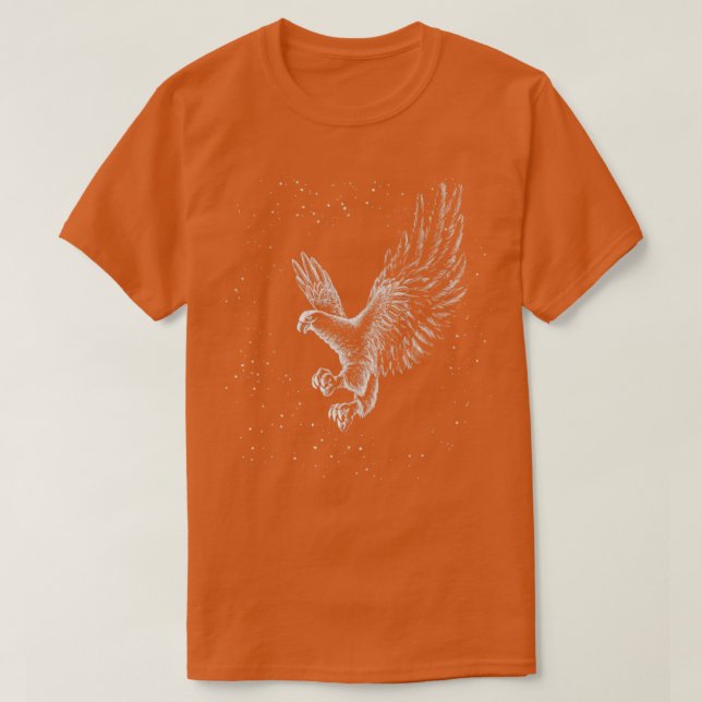 Camiseta Pássaro Voador da Águia Americana (Frente do Design)