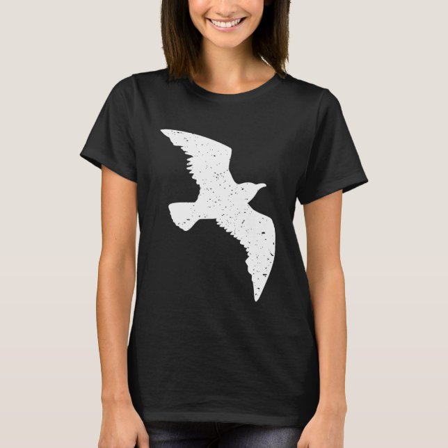 Camiseta Pássaro Voador Legal Mínimo Mínimo Distúrbio Bir G (Frente)