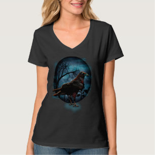Camiseta Passarólogo uma lua de corvo para observadores de