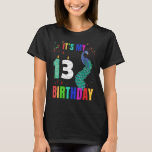 Camiseta Pássaros-13 de-Aniversário, Cute-Birthday Graphic