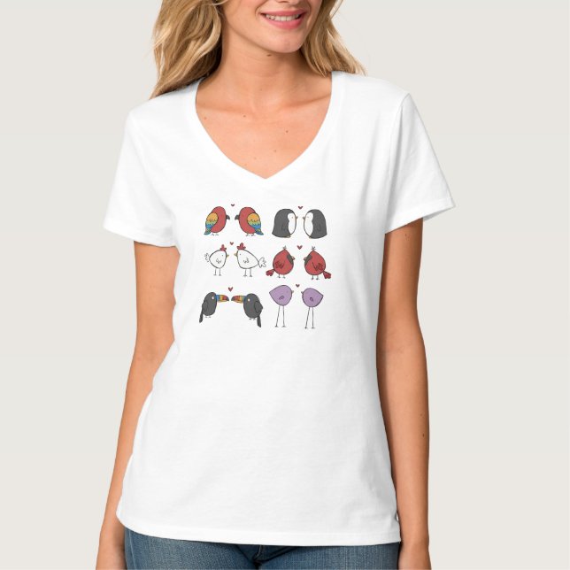 Camiseta Pássaros Apaixonados  (Frente)