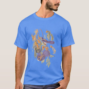 Camiseta Pássaros azuis de Audubon Florida Jay na árvore