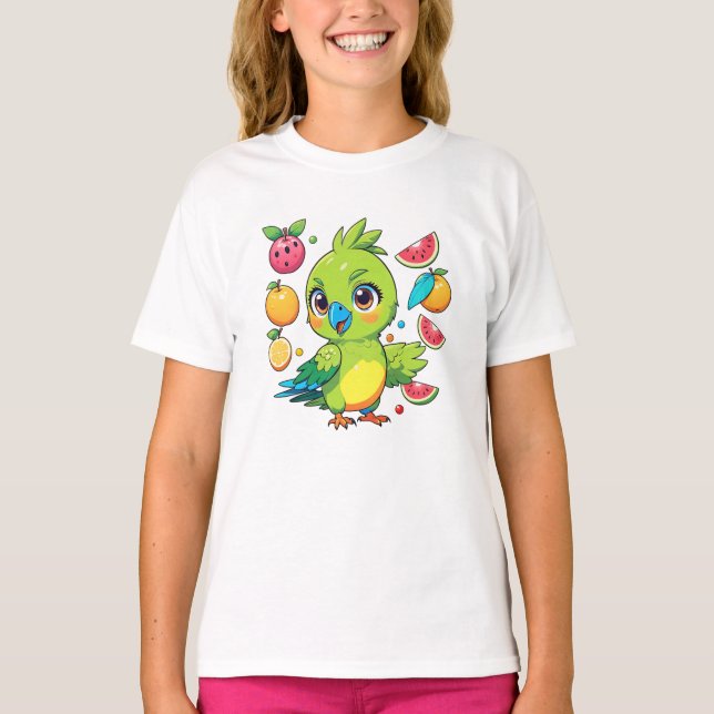 Camiseta Pássaros Bebês com as Frutas dele (Frente)