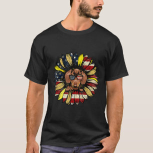 Camiseta Pássaros Cachorros Americanos de Girassol-girasso