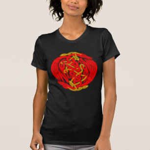 Camiseta Pássaros celtas (versão do fogo)