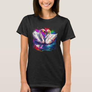 Camiseta Pássaros Coloridos do Lago de Arte Swan