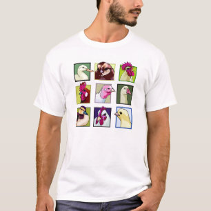 Camiseta Pássaros da galinha: Galinha (galinha, pato,