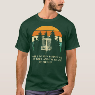 Camiseta Pássaros da Pia e Cerveja para Beber Disc Golf Fun