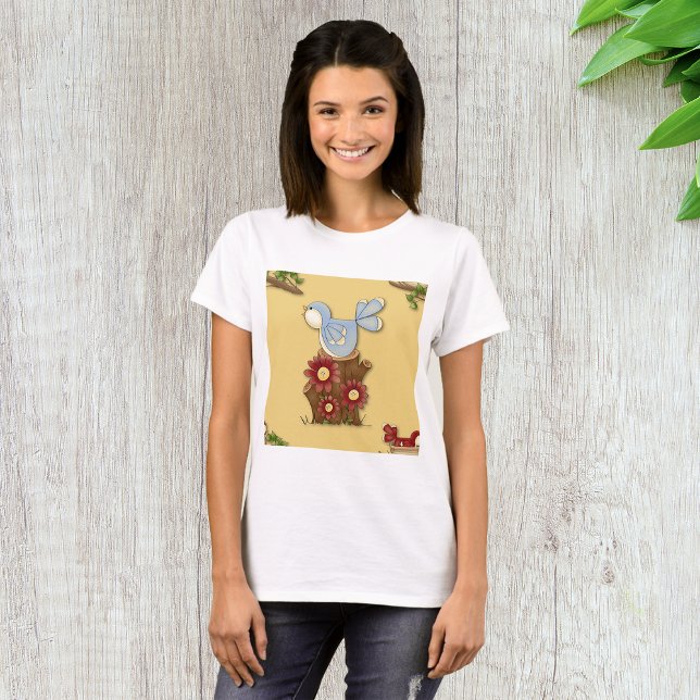 Camiseta Pássaros da Primavera (Criador carregado)