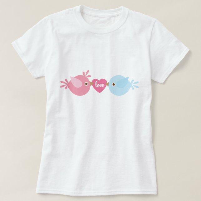 Camiseta Pássaros de Amor Doce (Frente do Design)