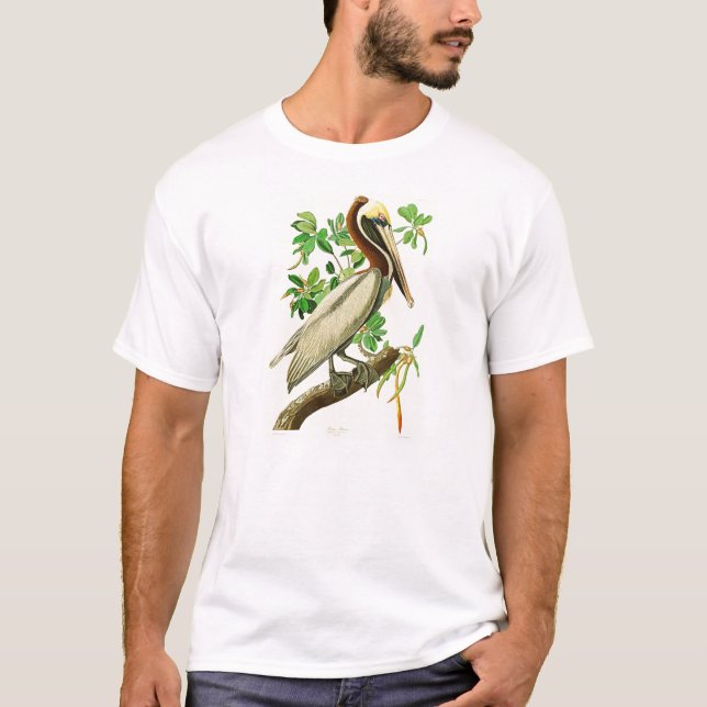 Camiseta Pássaros de John James Audubon do pelicano de (Frente)