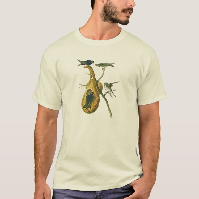 Camiseta Pássaros de Martin roxo John James Audubon de (Frente)