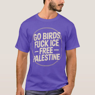 Camiseta pássaros de palestina livre ICE