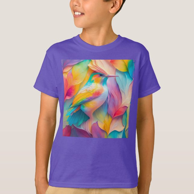 Camiseta Pássaros de Seda de Fantasia (Frente)