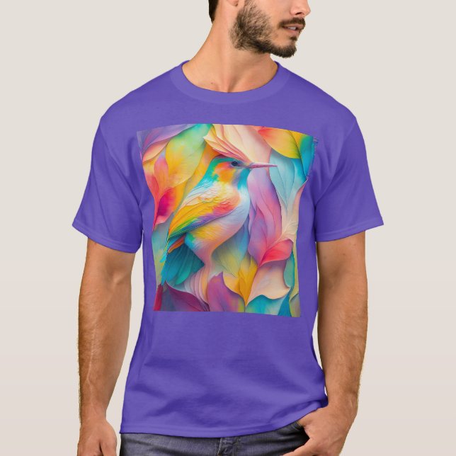 Camiseta Pássaros de Seda de Fantasia (Frente)