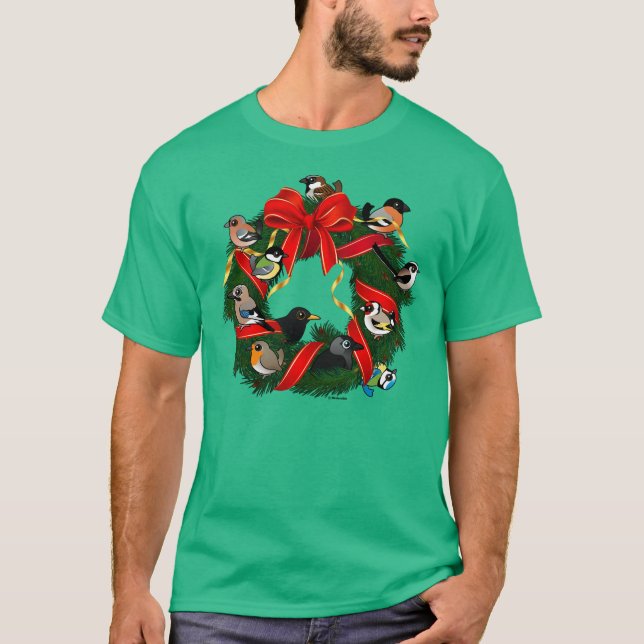 Camiseta Pássaros do Jardim Europeu de Nascimento, Terra de (Frente)