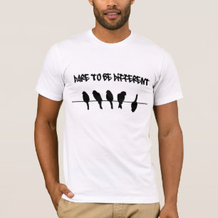 Camiseta Pássaros em um fio - ouse ser diferente