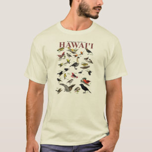 Camiseta Pássaros endémicos de Hawai'i