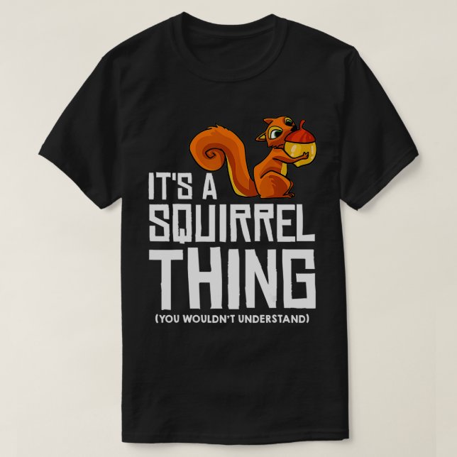 Camiseta Pássaros Engraçados Com Esquilo Caça De Pássaros (Frente do Design)