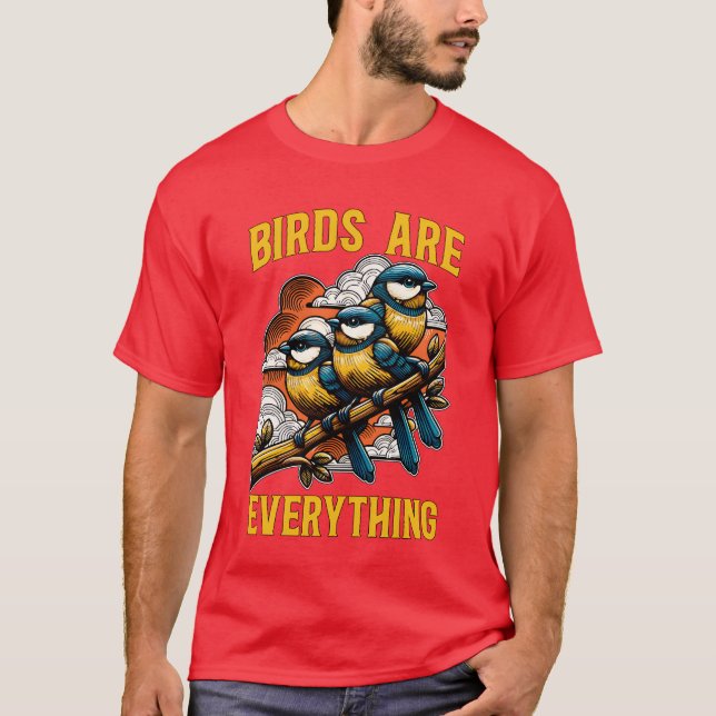 Camiseta Pássaros Entusiastas São Tudo O Que A Natureza Lov (Frente)