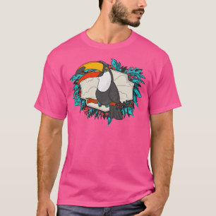Camiseta Pássaros Exóticos do Paraíso Tropical Toucano