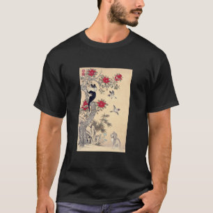 Camiseta Pássaros, Gato e Cão, Itō Jakuchu