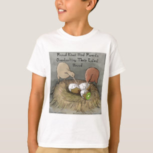 Camiseta Pássaros Kiwi Engraçados Cuidando de sua Fruta
