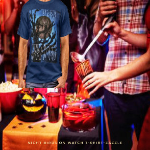 Camiseta Pássaros Noturnos Em Observação