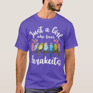 Camiseta Pássaros Periquitos Apenas uma Garota que Ama Peri