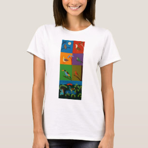 Camiseta Pássaros que visitam o vale de Bogotá 2008