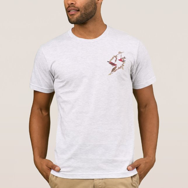 Camiseta Pássaros Roxos de Audubon em Larch Negra (Frente)