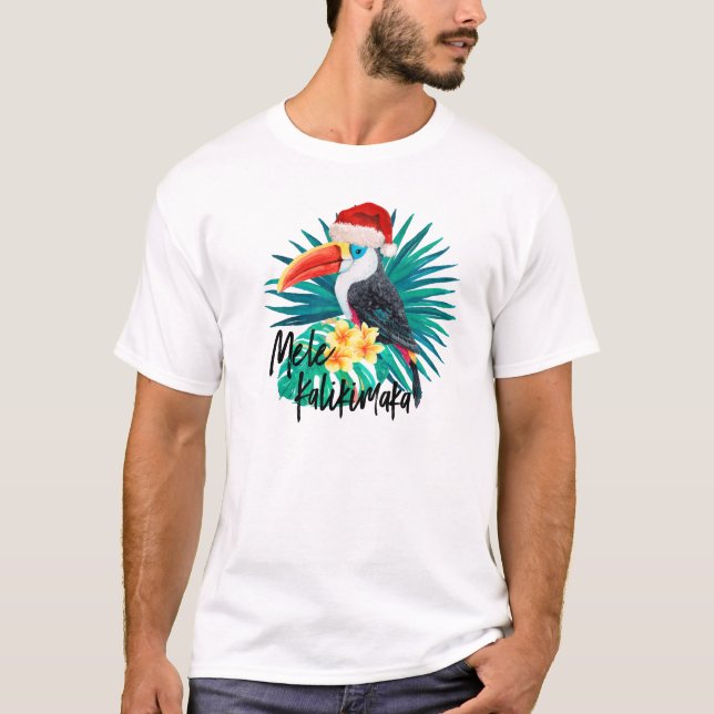 Camiseta Pássaros tropicais da selva de Mele Kalikimaka (Frente)