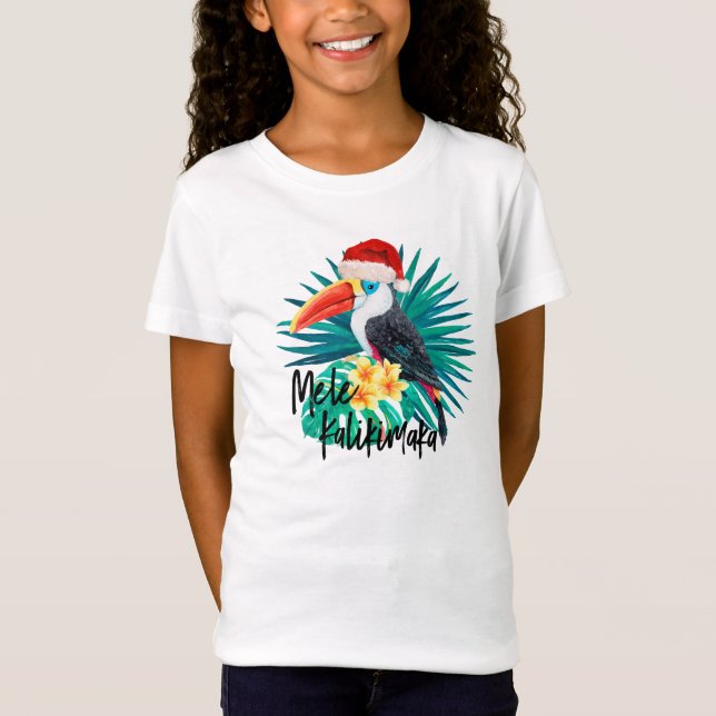 Camiseta Pássaros tropicais da selva de Mele Kalikimaka (Frente)