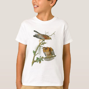 Camiseta pássaros Vermelho-empurrados de John Audubon do