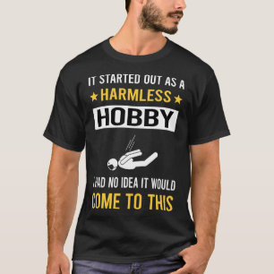 Camiseta Passatempo Inofensivo Esquiando no Céu Esquiador d