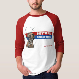 Camiseta Passe as contas/limpe os moinhos 3/4 de Capa