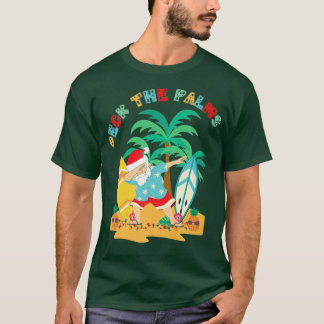 Camiseta Passe as palmas Dabbing Papais noeis Xmas Tropical