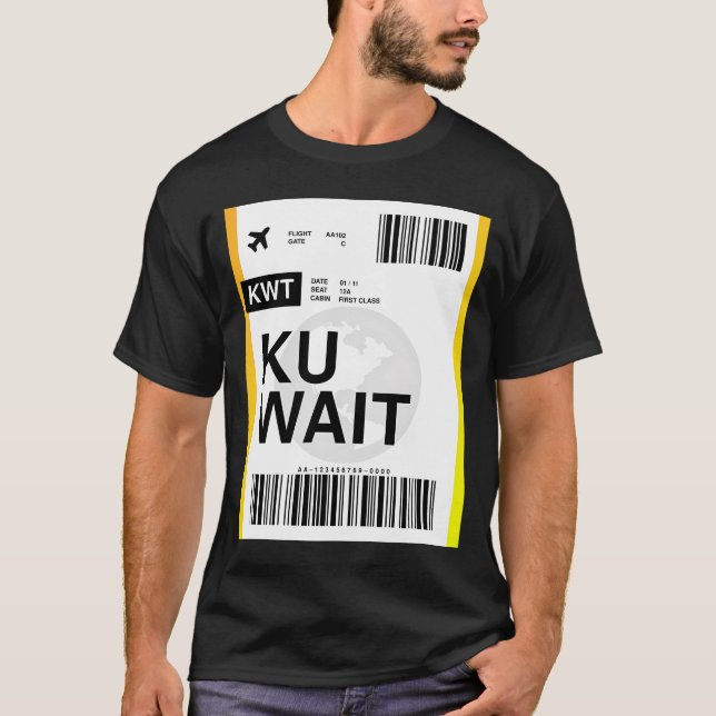 Camiseta Passe de Embarque do Kuwait (Frente)