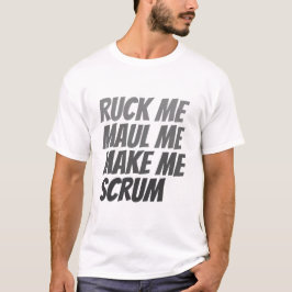 Camiseta Passe-me maul, faça-me riscar o humor de râguebi