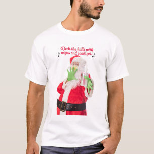 Camiseta Passe os corredores com Papais noeis de limpeza e 