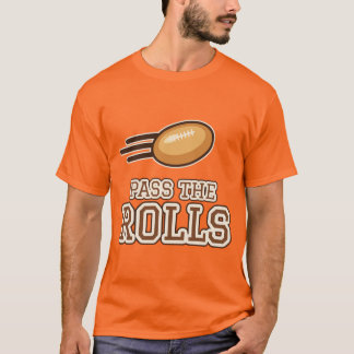 Camiseta Passe os Rolinhos Jantar de Ação de Graças Engraça