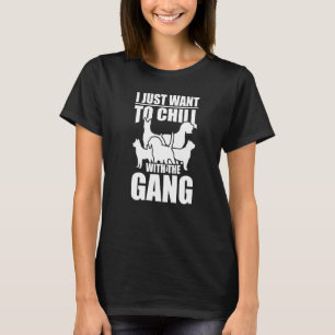 Camiseta Passeador de Cães Babá Sentado Treinador Relaxa Co